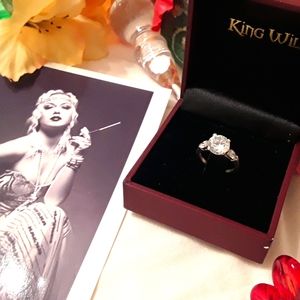 VTG. J&M DESIGNS SIGNED SOLID,925 STERLING CZ RING